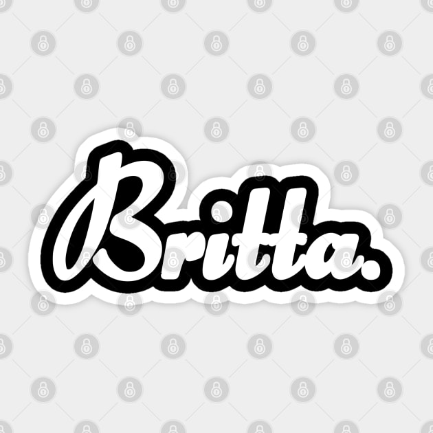Name Britta Sticker by CanCreate